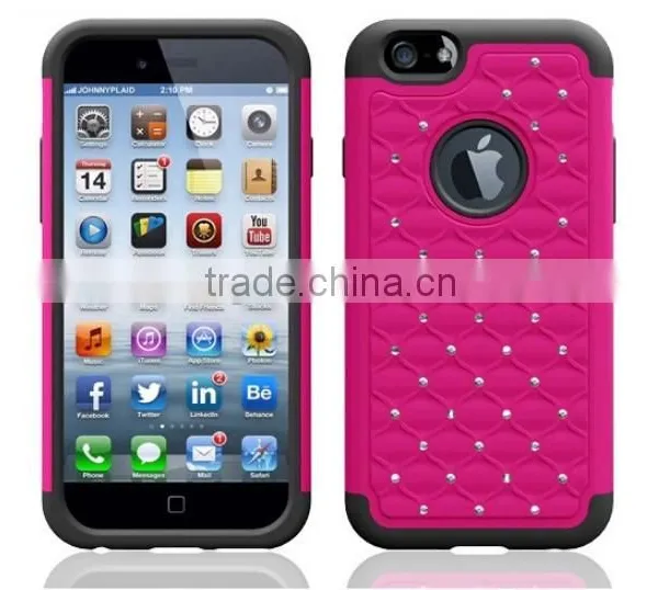 Durable Quality For IPhone 6s Bling Bling Silicon Heavy Duty Back Cover photo-3