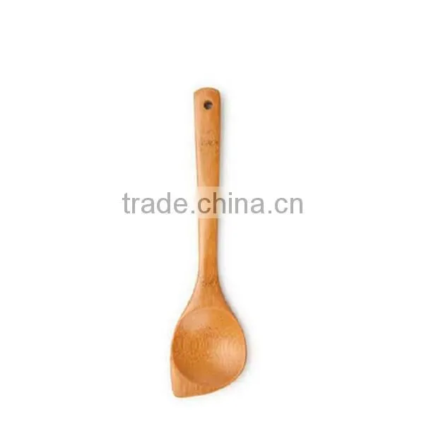 Bamboo Wood Slotted Mixing Scoop Spoon photo-2