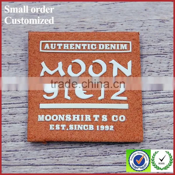 Custom Design Microfiber Sude Leather Casual pu Labels for Jeans China photo-3