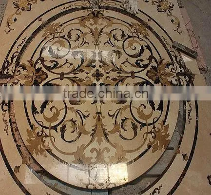 waterjet marble tiles design floor pattern, water jet floor medallions patterns                        
                                                Quality Choice