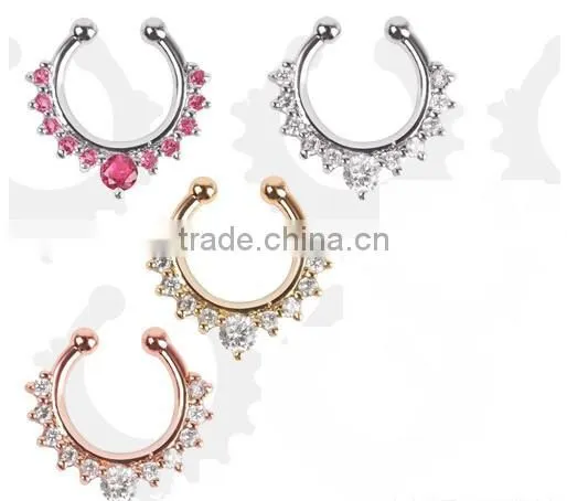Stainless Steel Casting Septum Fake Piercing Nose Rings