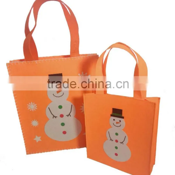 Wholesale Handmade Snowman Pattern Felt Promotional Bag photo-3