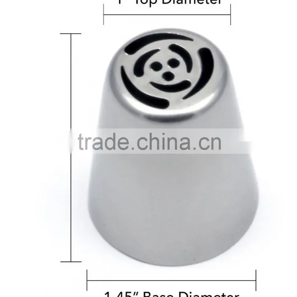 Stainless Steel Russian Piping Tips and Tri Color Coupler Home Baking DIY Cake Pastry Decoration Tool photo-4