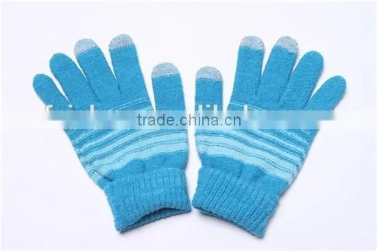 Screen Touch Gloves for Men Women Winter Stripe Gloves Fashion Gloves, 6 Colors photo-5