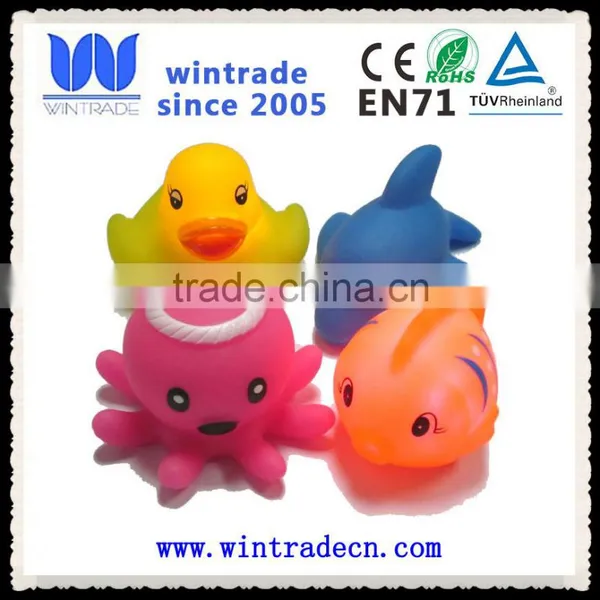 Rubber Toy Bath Whale Fish Floating LED Vinyl Small Animal Toy photo-3