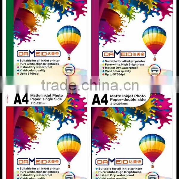 Vivid Image Double Side Matte Coatesd Inkjet Photo Paper /matte Photo Paper photo-2