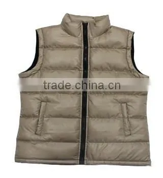 Lady 100%Polyester Padded Vest Garment Stocklots