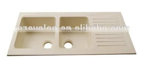Italian Kitchen Sink Solid Surface Kitchen Ware/Sanitary Acrylic Resin Stone Kitchen Sink,solid Surface Double Bowl Kitchen Sink photo-5
