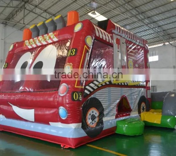 Popular Amusing Special Fire Car Combo Inflatable Bouncer Combo for Kids Paly photo-4