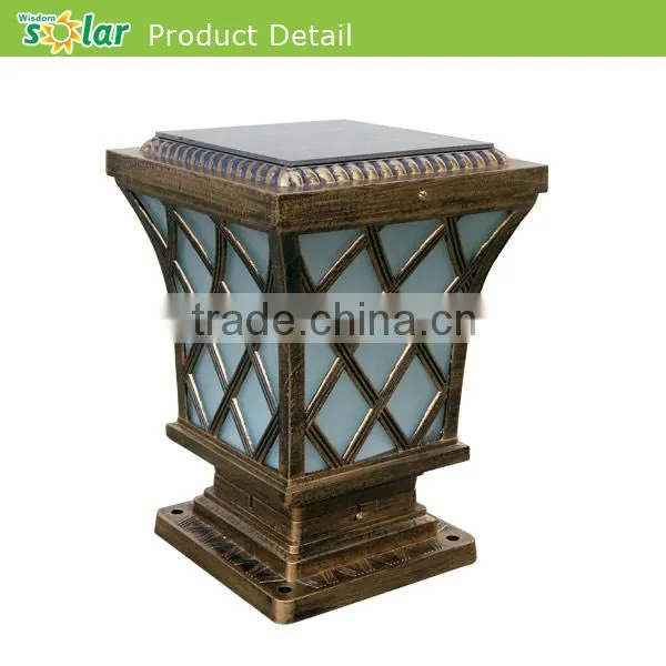 Outdoor Light Post Traditional Outdoor Wall Lighting With 4w Solar Panel Outdoor Pillar Lamp photo-5
