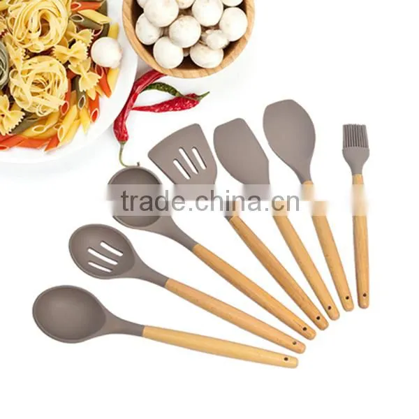FDA LFGB Food Grade Wholesale Silicone Personalized Kitchen Utensil Set Modern Baking Cooking Tools Best Selling Products photo-5