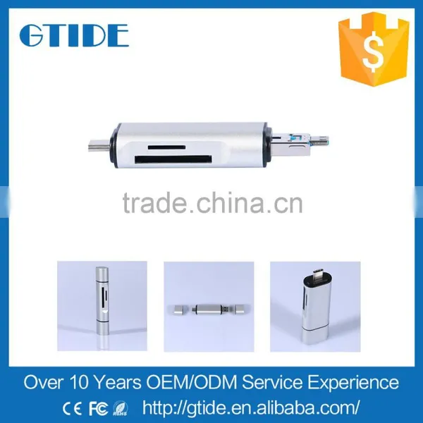 3 in 1 USB C+USB A+Micro USB Male Combo to TF/SD Card Reader Support OTG Data Transfer for Macbook/type c Device photo-5