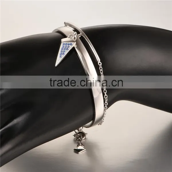 925 Sterling Silver Cuff Style Latest Design Daily Wear Bangle PB003 photo-5