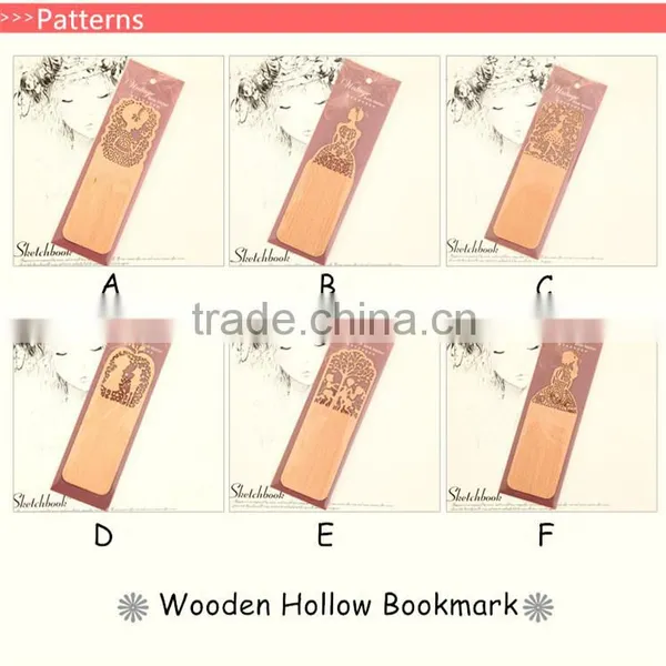 2016 New Promotional Gift Creative Stationery Hollow Out Ultra-thin Wooden Bookmark photo-4