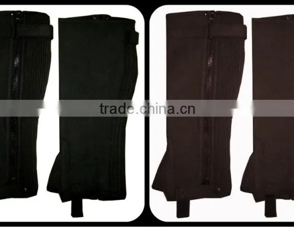 Horse Riding Half Chaps Equestrian / New Unisex / Washable Amara Suede Leather