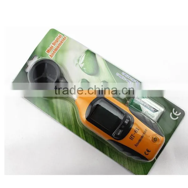 2016 Anemometer HT-81 Digital Anemometer Wind Speed Meter Air Flow Meter LCD Display Velocity Temperature Measuring Tacometro photo-6