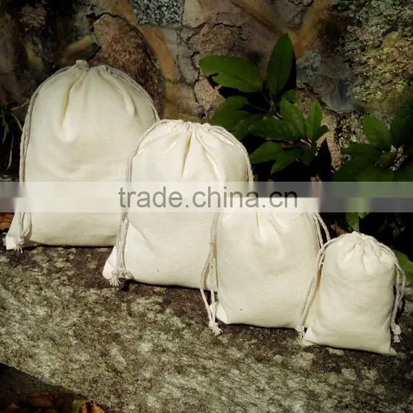 Printed Fashion Cotton Bag With Ribbon Drawstring photo-5
