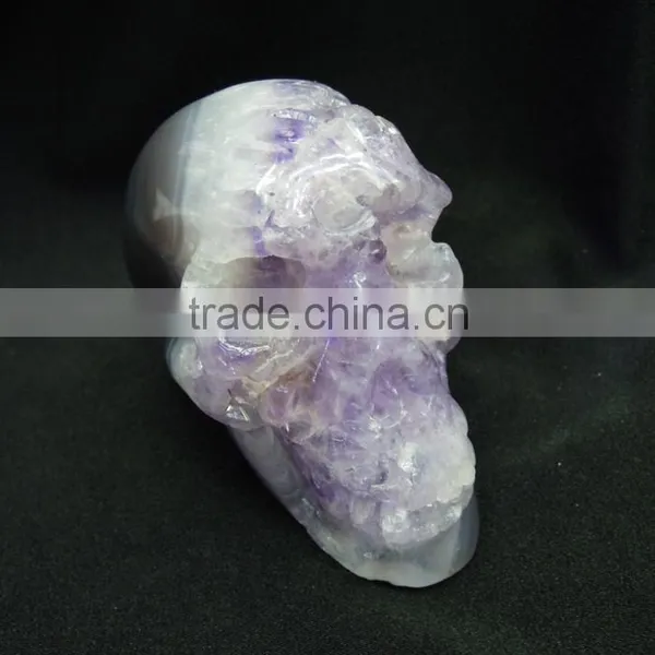 Wholesale Top Quality Amethyst Crystal Skull With Geode All by Hand Made Good for Collection or Gift photo-5