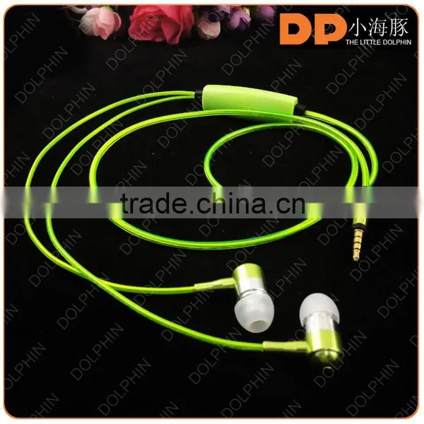 Sport Flashing In-Ear EL Glowing Earphones Metal Earphone With Mic photo-4