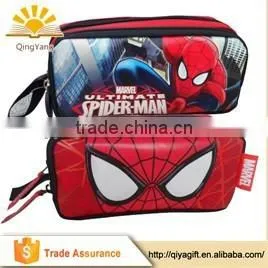 wholesale spider man pattern brand name red pencil case for men