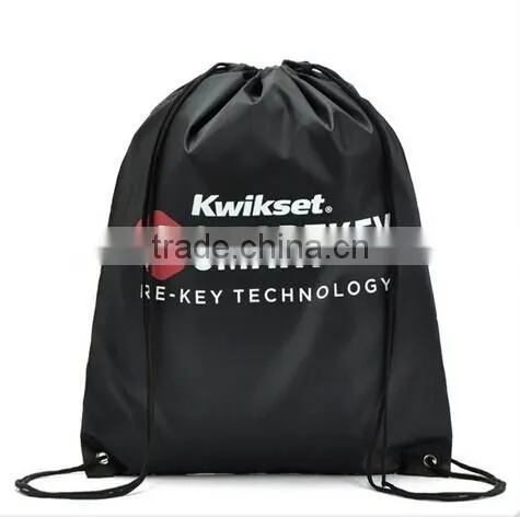 Promotional 420D 210D Polyester Drawstring Bag With Customzied Logo Printed photo-2