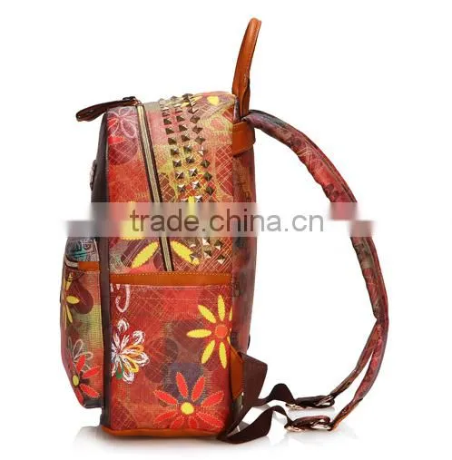 Cartoon Printing Canvas Backpack for Teenage Girls(CAS15-046) photo-2