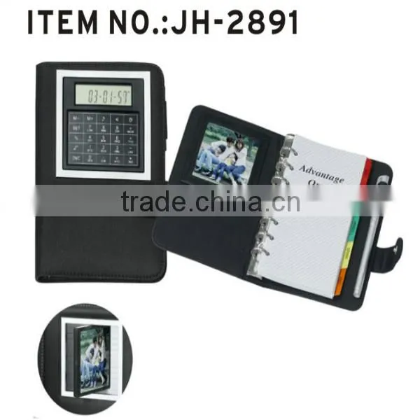 Standard Size pu Leather Portfolio Folder With Calculator photo-6