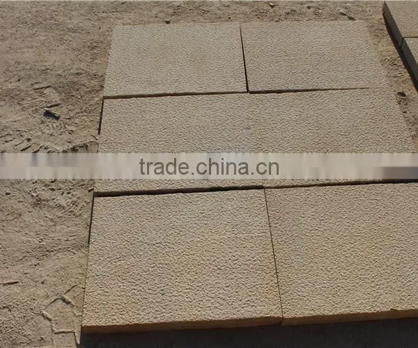 Popular Yellow Wooden Grain Sandstone Tiles For Stone Project