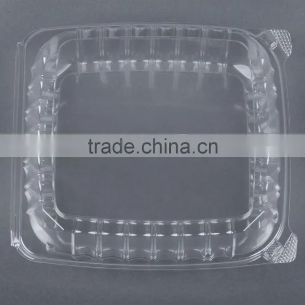 Cheap Price Clamshell Plastic Cake Container Carrier With Hinged Lid, Clear Plastic Take Out Food Packaging Box for Salad photo-4