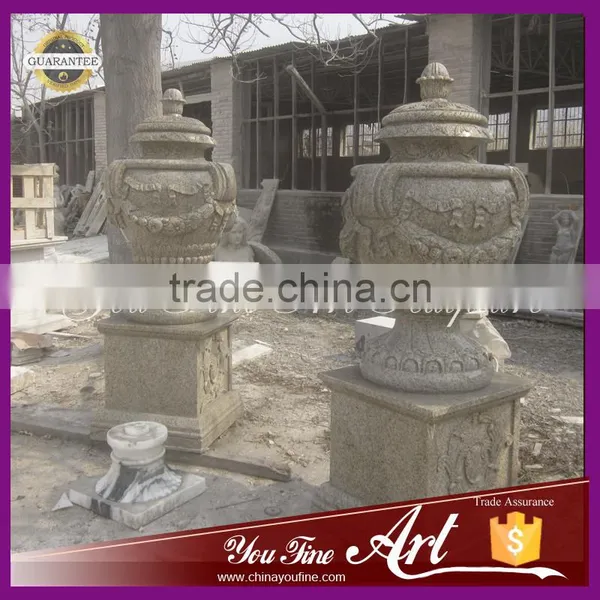 Yellow Granite Flower Pot for Garden photo-2