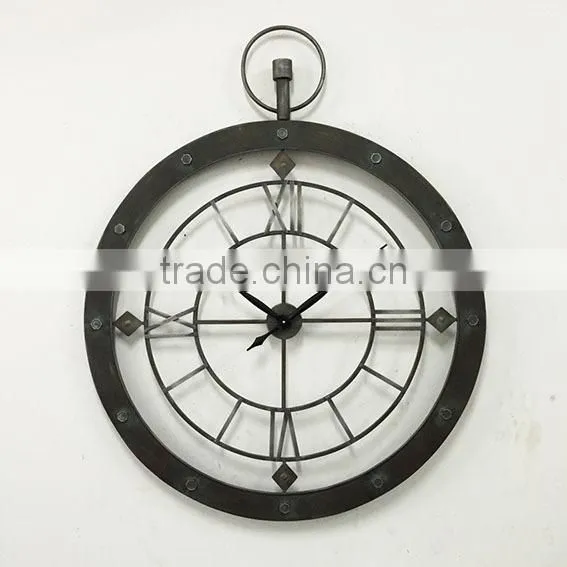 Hot Sale!!! Round Metal Vintage Multi Color Roman Numeral Wall Clock photo-4