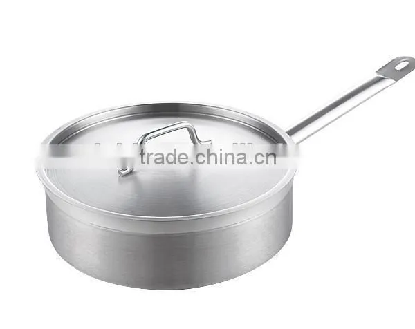 Two Handle Sauce Pan Saucepan Cooker Family Restaurant Hotel Usage Shot Body Stainless Steel Soup Pot With Lid photo-2