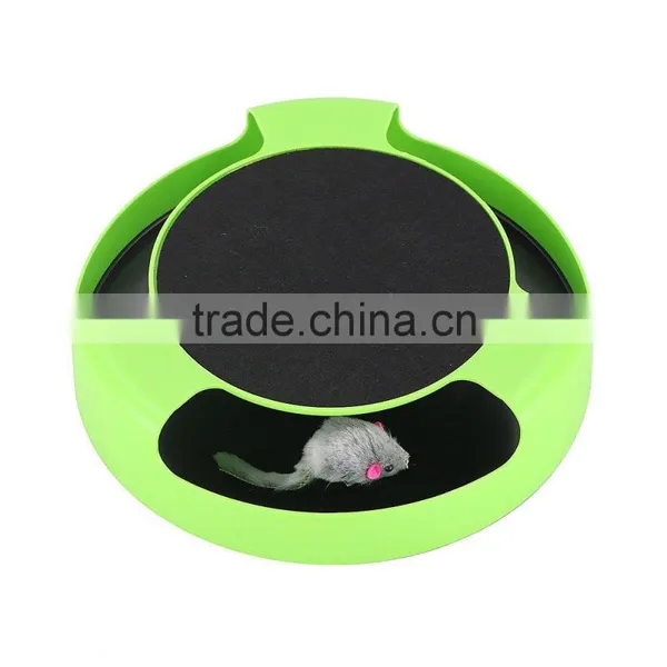 Funny Pet Cat Toy Scratch Pad With Rotating Mouse photo-4