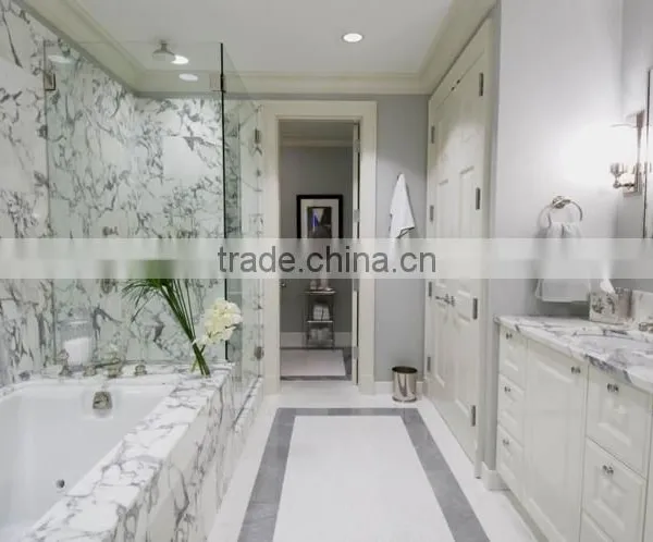 Hot Product Brushed Natural Stone Best Sell Jade White Marble Tile photo-2