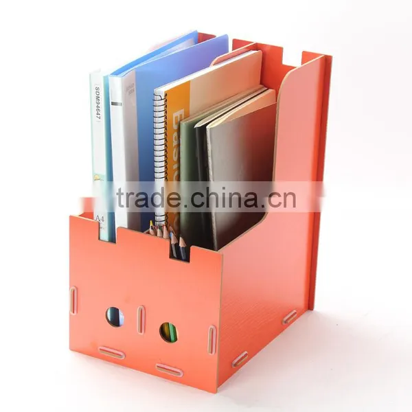 Cosmetics Storage Box DIY Desktop Storage Box Creative Wood Folder Decorative File Folder Box photo-4