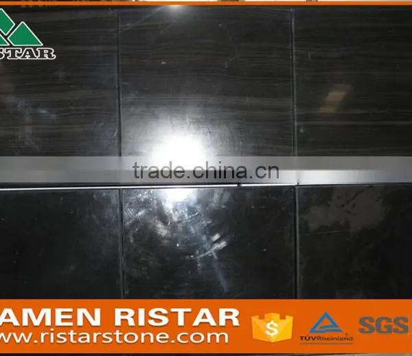 Chinese Black Wooden Vein Marble With Vein Cut and Cross Cut photo-3
