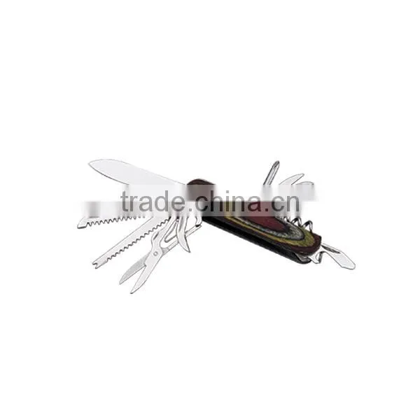 A21-5011WF Metal Multi-functional Wooden Folding Pocket Knives photo-2