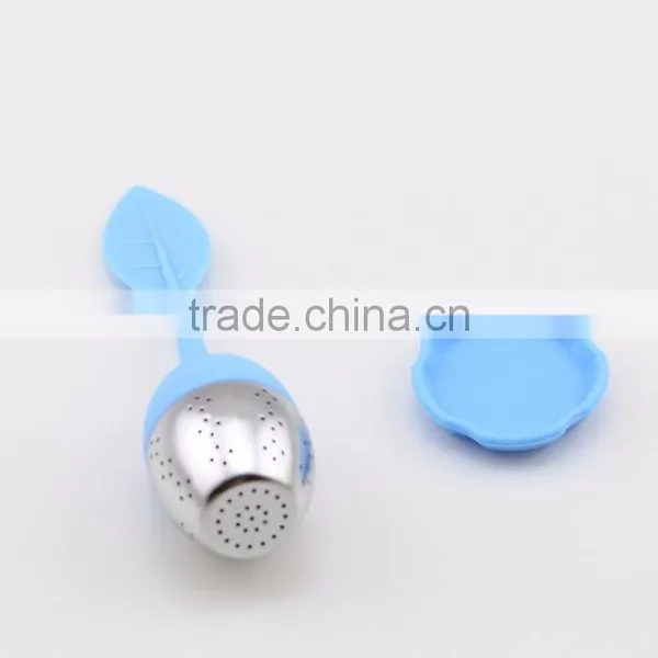 Cute Silicone Handle Tea Infuser Strainer With Drip Tray photo-2