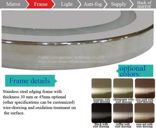 LIXIN LED MIRROR WITH CE UL NOM CERTIFICATE photo-2