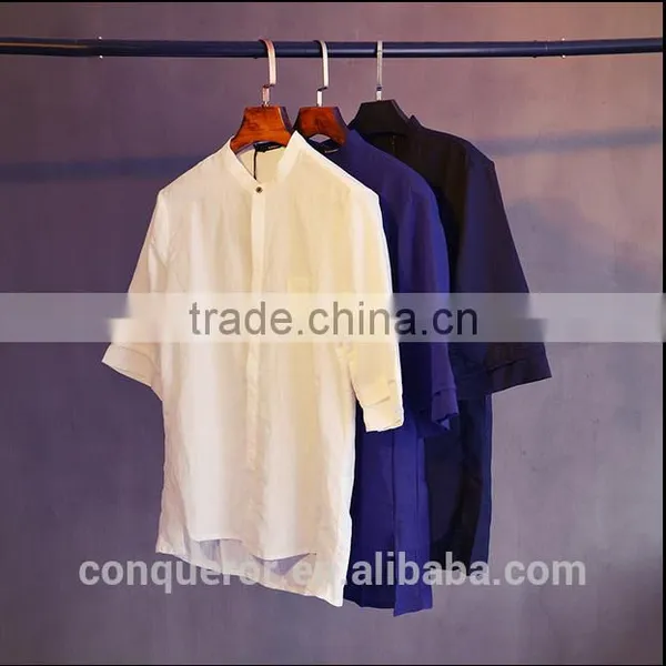 Men's White Linen Shirt HOT! MSRL0045 photo-3
