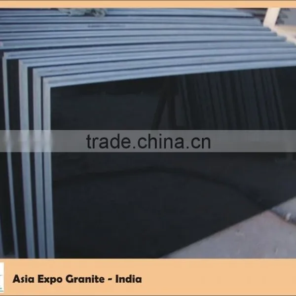 Indian Absolute Black Granite Tomb Stone Cut To Size photo-4