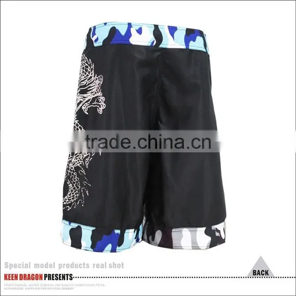 Customized Hot Design OEM Printed Fight Mma Crossfit Shorts Black photo-2