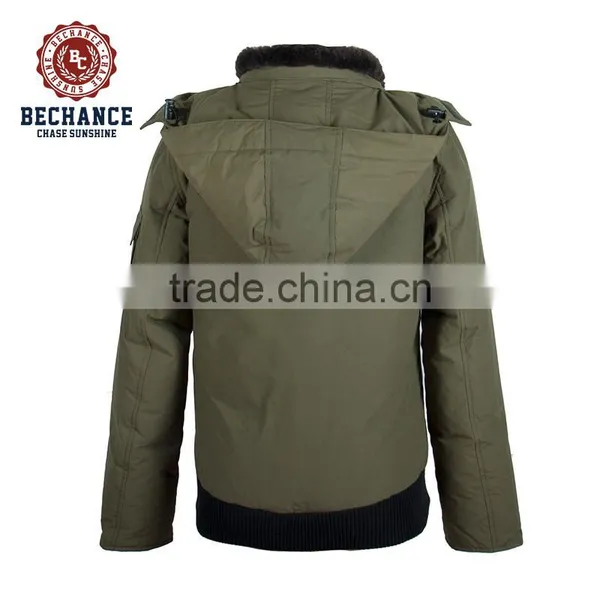 Mens Winter Jacket With Polyester Cotton Padding Stand Collar Padded Jacket photo-2