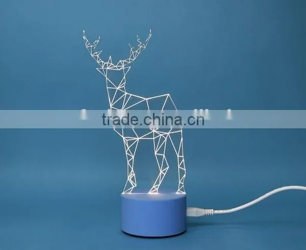 Fashion Glittering Christmas Deer LED Table Lamp