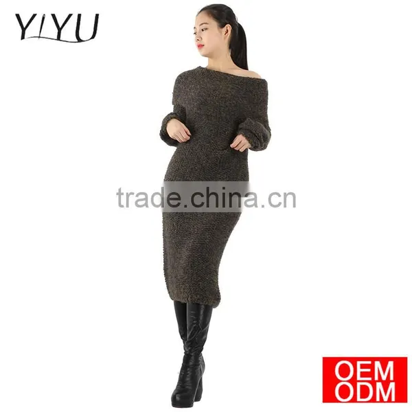 Spring Autumn Women Sexy Sweater Dresses Winter Christmas Long Sweaters Knitted Thick Warm Sweater and Pullovers Burderry Jumper photo-3