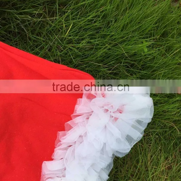Girls Christmas Dress Kids Ruffle Dress Girls Christmas Red Dress Girls Long Sleeve Dress With Necklace and Headband photo-4