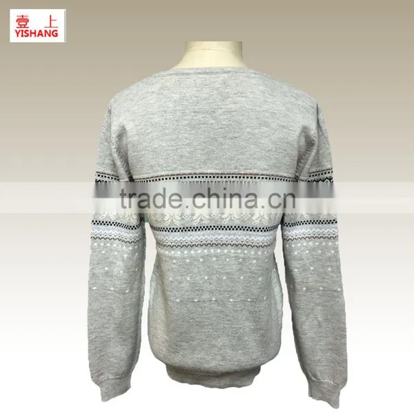 YSW16143 Basic Sweater 60%Cotton 20%Viscose 20%Nylon Lady Top Sweater photo-2