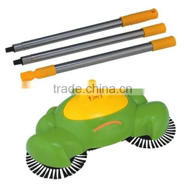 360 Degree Rotation Swirl Dustpan Broom Hand Propelled Floor Sweeper photo-3