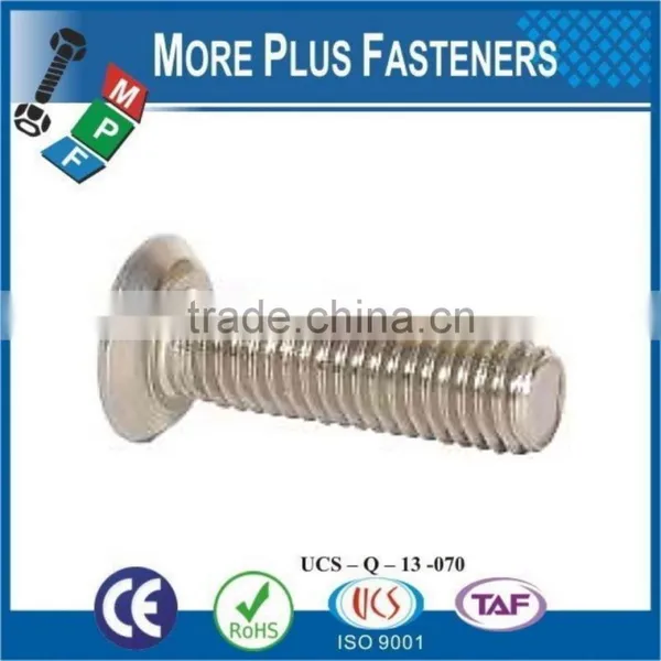 Made in Taiwan Slotted Crossed Hexagon Socket Drive Undercut Flat Head or Button Head Zinc Finish Steel Machine Screw photo-3