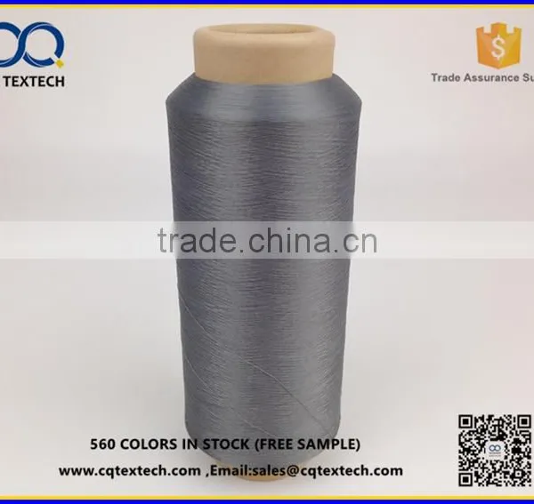 Dyed Polyester Filament Twisted Yarn for Garment Logo or Label photo-4